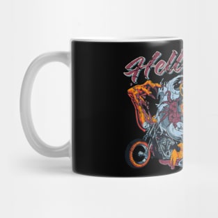 biker skull head with crossed french keys tools Mug